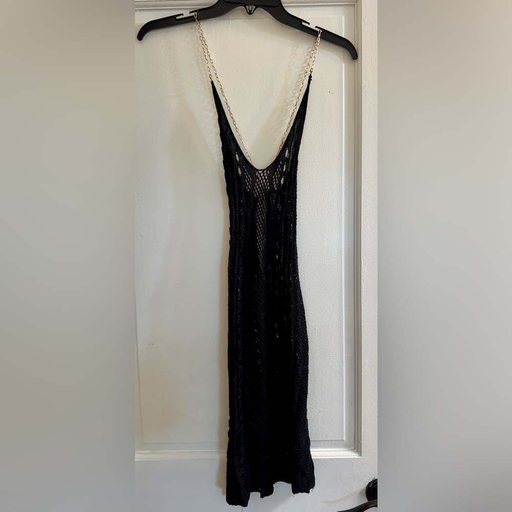 Black Mesh Swim Cover-Up